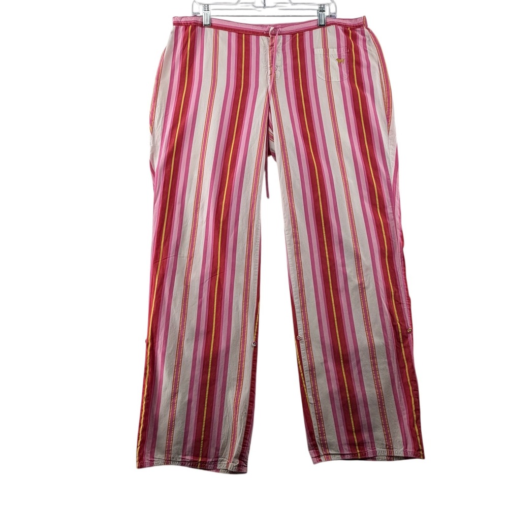 Victorias Secret PINK Metallic Vintage Pajama Lounge Pants Womens Large Y2K